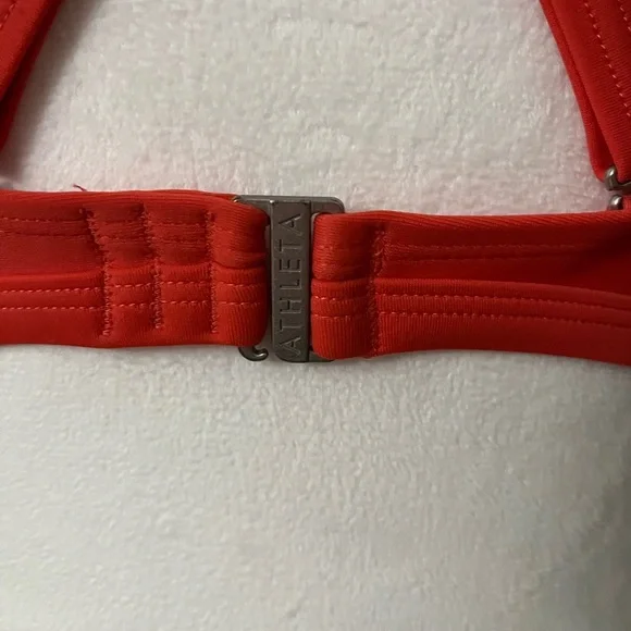 Athleta Orange Adjustable Straps Rushing Swimsuit Top 34D-DD - Picture 4 of 4